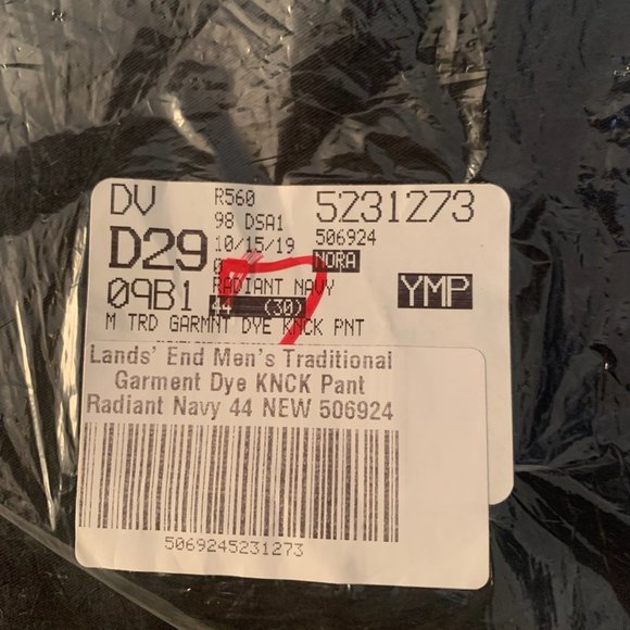 NWT LANDS' END MENS TRADITIONAL GARMENT DYE KNOCKABOUT PANTS RADIANT NAVY 42 - Picture 6 of 7